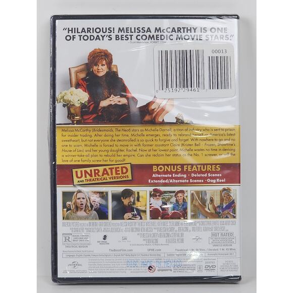 THE BOSS Unrated 2016 (Sealed) + Digital HD Melissa McCarthy DVD Movie - Picture 2 of 4